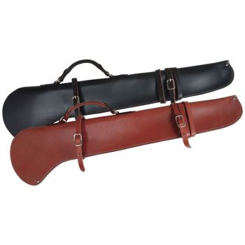 Showman 34" leather gun scabbard with silver buckles