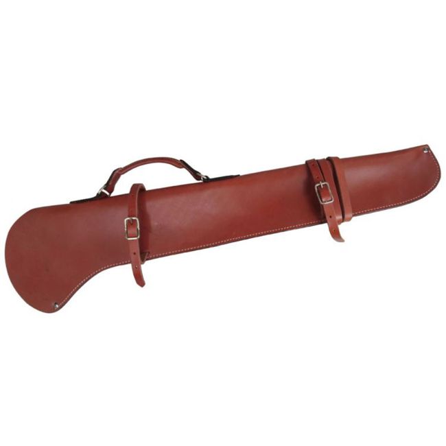 Showman 34" leather gun scabbard with silver buckles #3