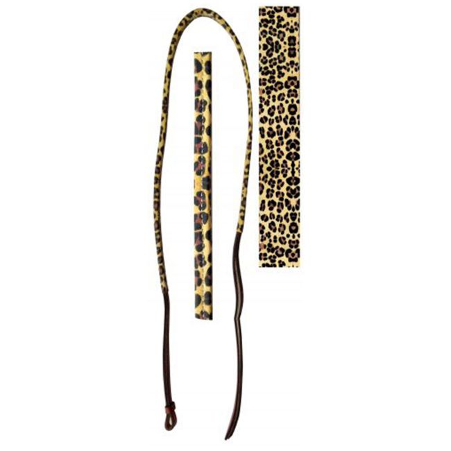 Showman 4ft Leather over &amp; under with leather cheetah print overlay