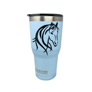 30 oz Insulated Horse Head Blue Tumbler