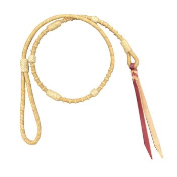 Showman  Rawhide Braided Over & Under With Latigo Leather Popper