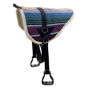 Showman Serape Navaho top design bareback saddle pad with kodel fleece bottom