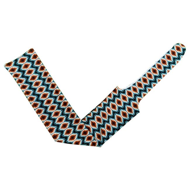 Showman Teal and White Aztec Lycra printed slip-on tail bag