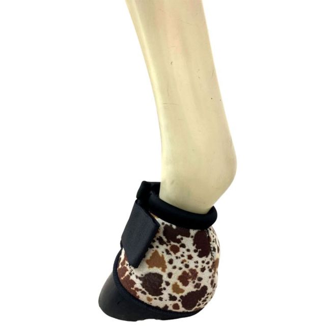 Showman Cow Print Elite Equine Bell Boot *Sold in Pairs* #2