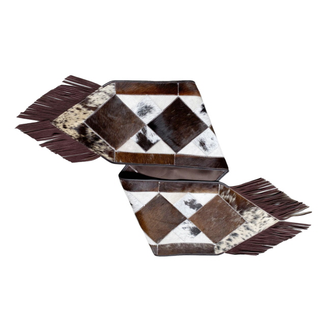 Showman Hair on Cowhide Table Runners - Checkered Hide