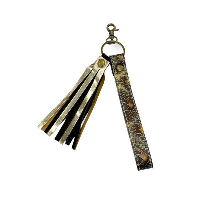 Showman Golden Tooled Key Chain