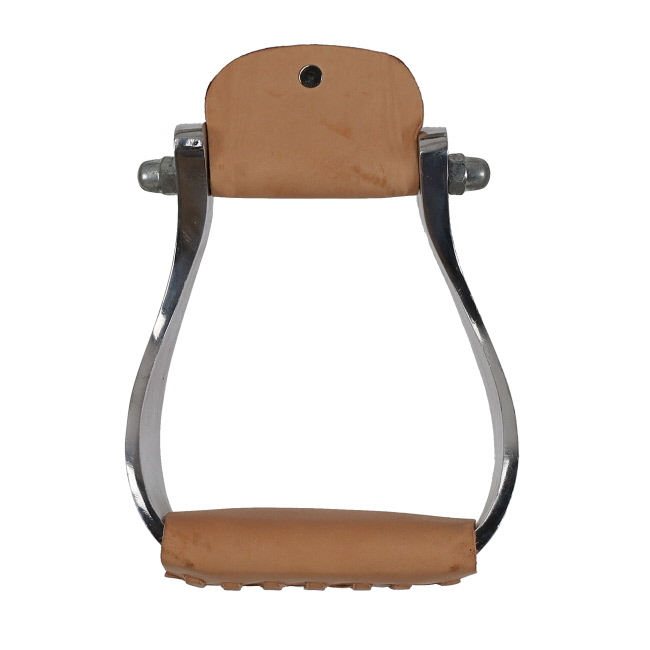 Showman Polished Aluminum Engraved Wide Stirrups #3