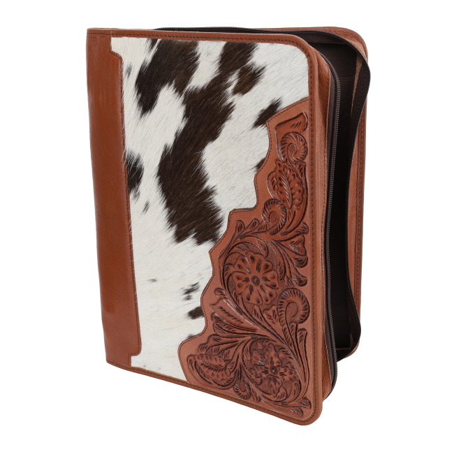 Klassy Cowgirl Hazelnut Meadow Cowhide Leather Binder