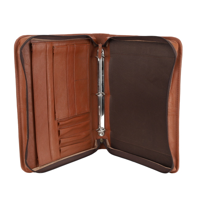 Klassy Cowgirl Hazelnut Meadow Cowhide Leather Binder #2