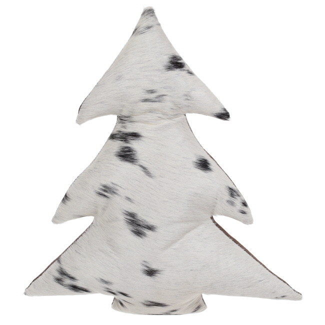 Showman Hair on Cowhide Decorative Pillow - Christmas Tree #2