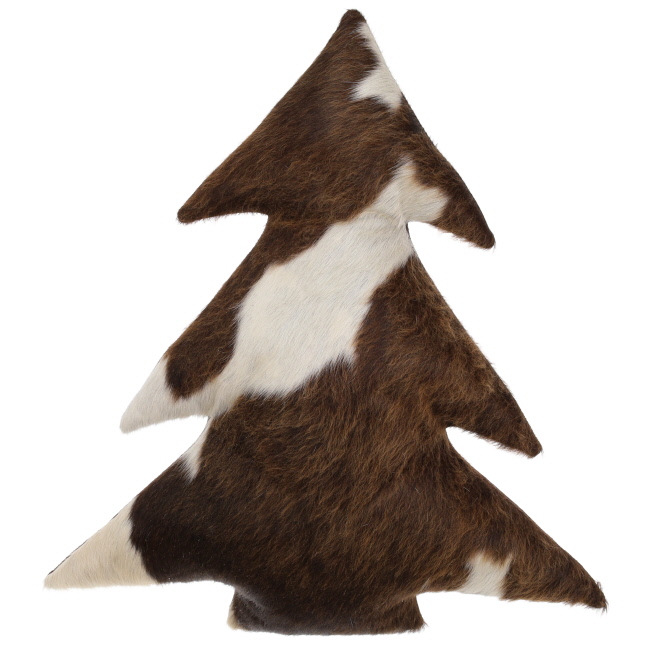 Showman Hair on Cowhide Decorative Pillow - Christmas Tree #4