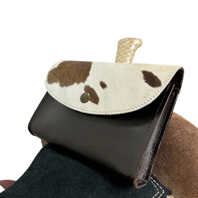 Showman Cowhide Leather Pommel Pouch #3