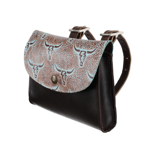 Showman Weathered Steer Leather Pommel Pouch