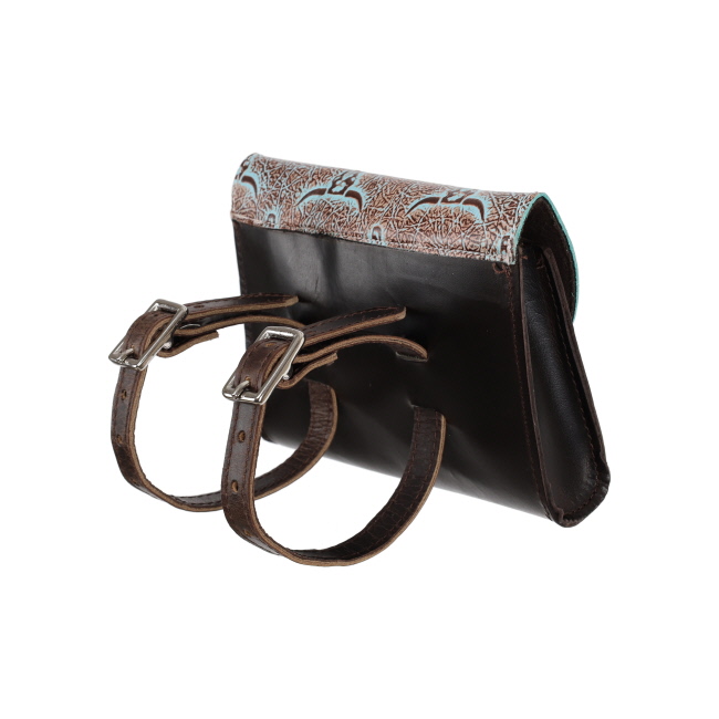 Showman Weathered Steer Leather Pommel Pouch #2