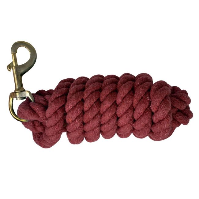 10' Cotton Lead Rope with Brass Snap #5