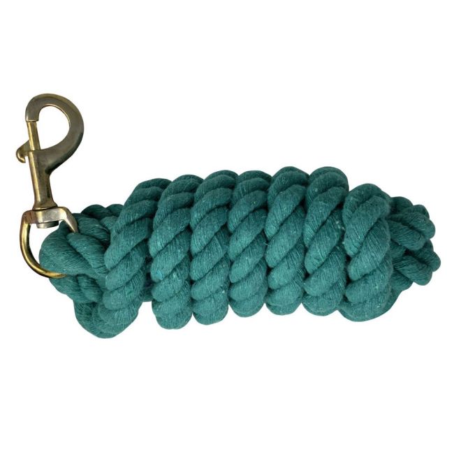 10' Cotton Lead Rope with Brass Snap #6