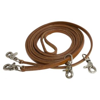 Showman 11 ft Argentina leather draw reins