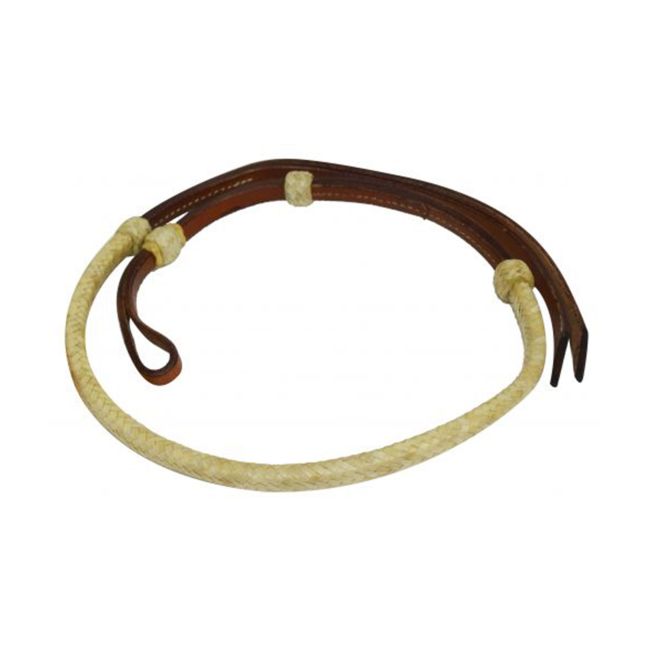 Showman 4 ft rawhide braided leather Over &amp; Under whip