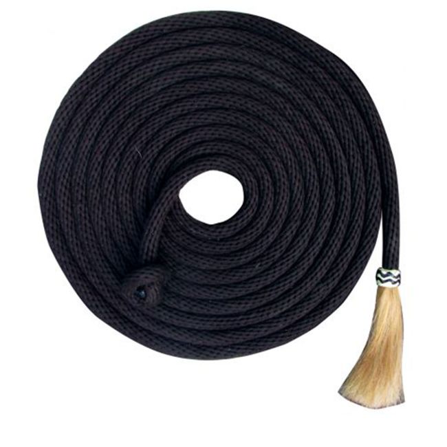 Showman 23' Nylon Mecate Reins with Horse Hair Tassel #2