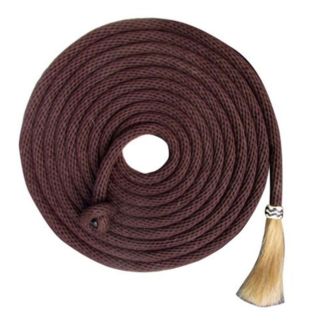 Showman 23' Nylon Mecate Reins with Horse Hair Tassel #3