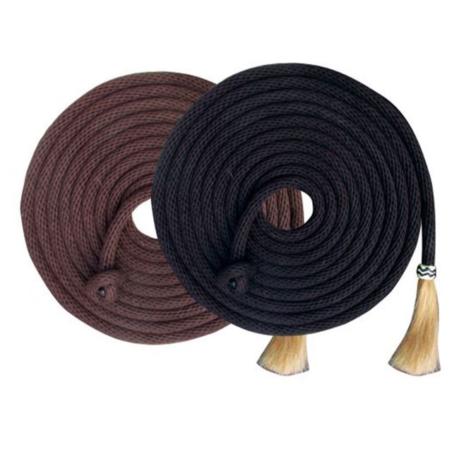 Showman 23' Nylon Mecate Reins with Horse Hair Tassel