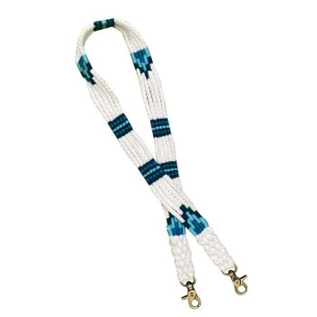 Showman Braided String Replacement Bag Strap - white and teal