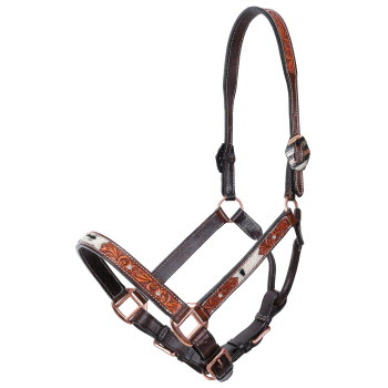 Showman Pansy Leather Halter