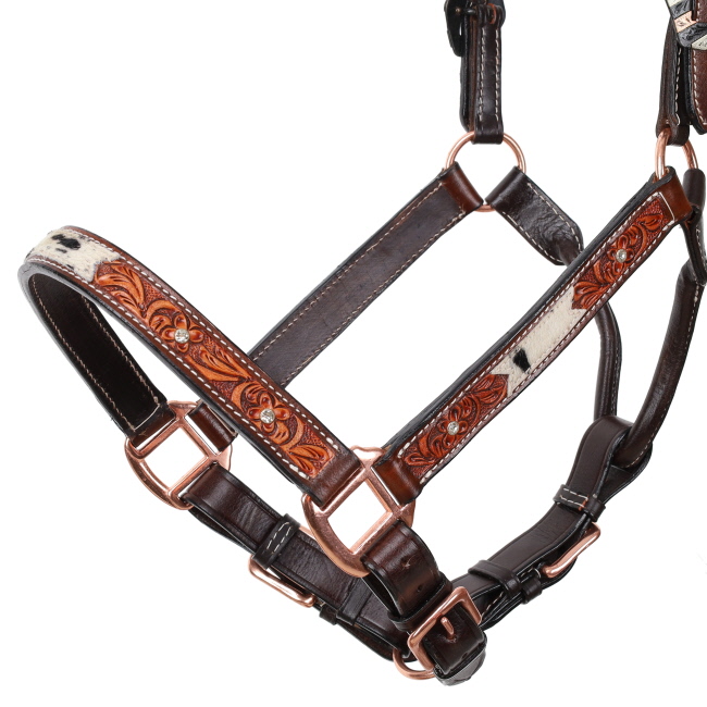 Showman Pansy Leather Halter #2