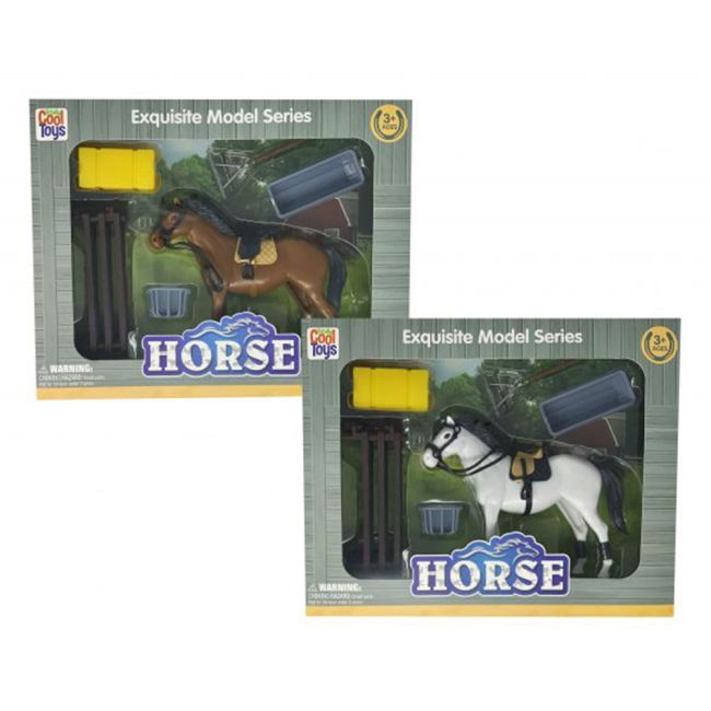 Plastic Toy Horse with Various Barn Accessories