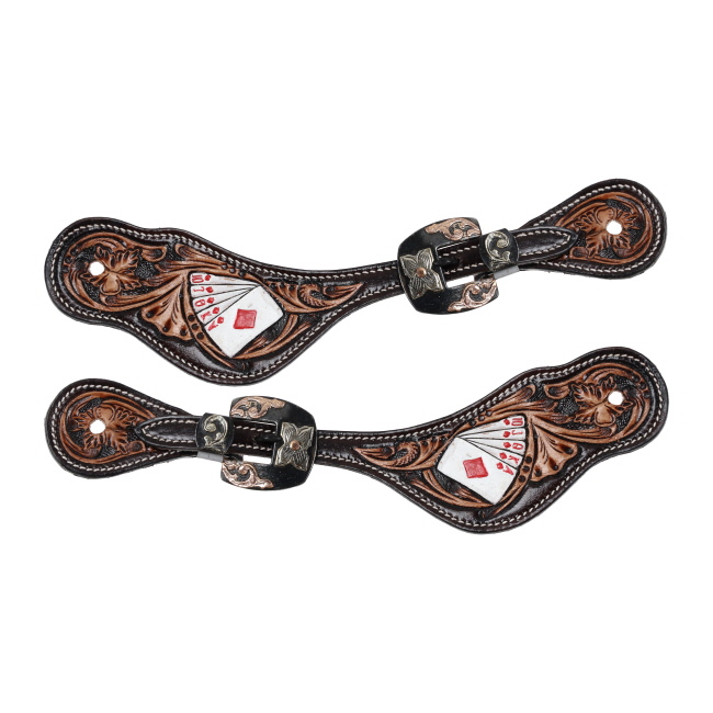 Showman Ladie's Diamond Flush Spur Strap