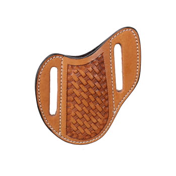 Showman Light Oiled Basketweave Knife Sheath