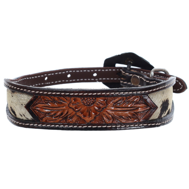 Showman FloraHide Leather Dog Collar #2