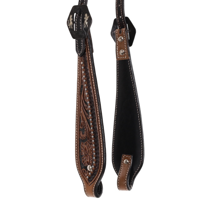 Showman One Ear Headstall with Angel and Devil Buckle #3