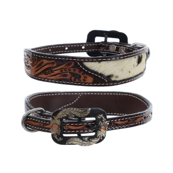 Showman Cowhide and Tool Leather Dog Collar