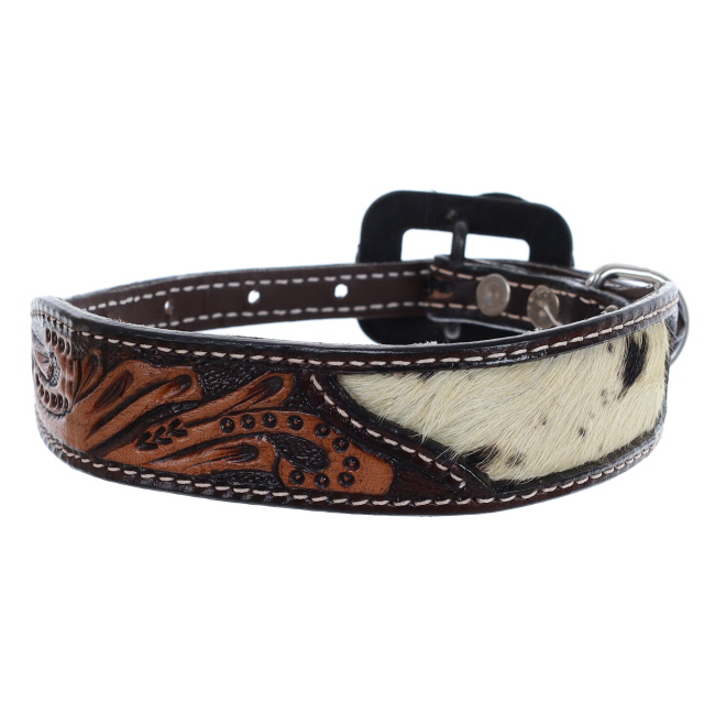 Showman Cowhide and Tool Leather Dog Collar #2