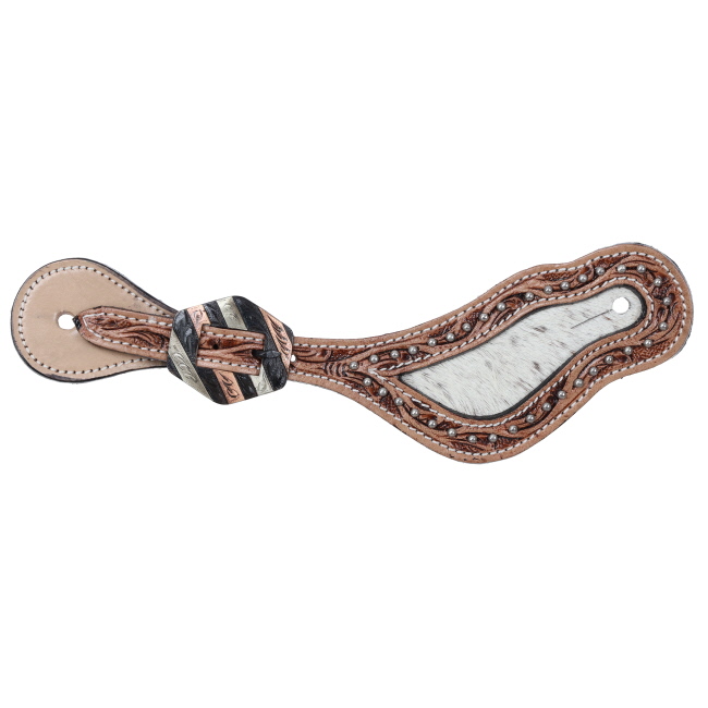 Showman Ladie's Silver Edge Spur Strap #2