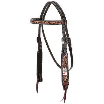 Showman Diamond Flush Browband Headstall