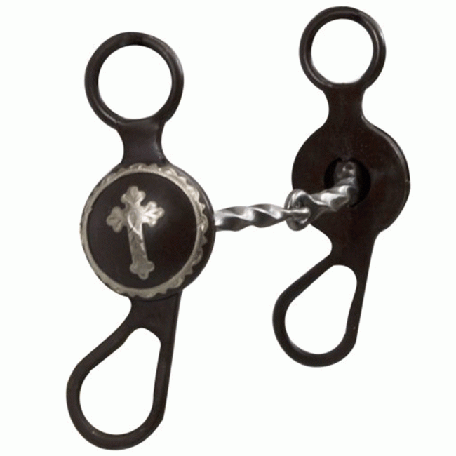 Showman 5" Brown Steel Concho Bit with Twisted Mouth