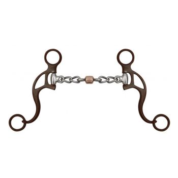 Showman Brown Steel Chain Mouth Bit with Copper Roller