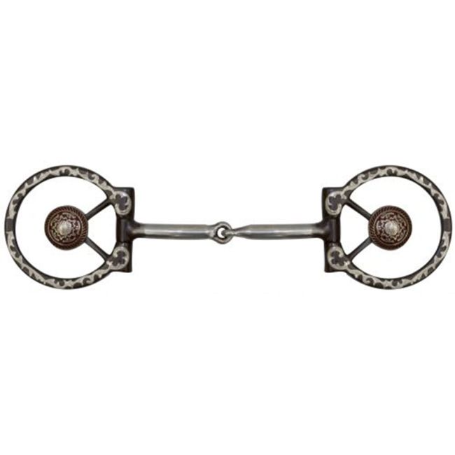 Showman 5" Brown Steel Concho Bit with Snaffle Mouth