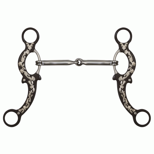 Showman 5" Brown Steel Snaffle bit