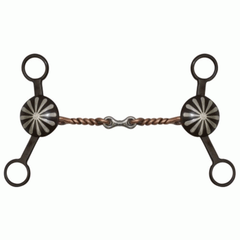 Showman 5" Brown Steel Concho Bit with Dogbone Mouth