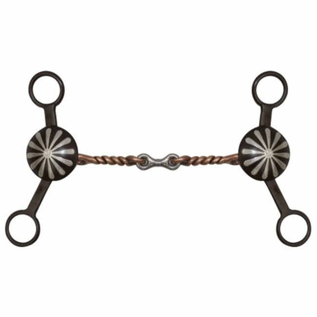 Showman 5" Brown Steel Concho Bit with Dogbone Mouth