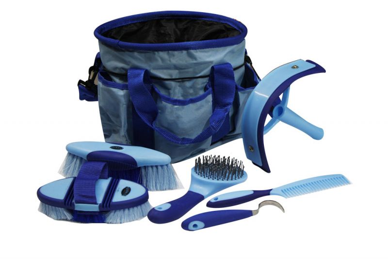 Shiloh Stables and Tack: Showman ® 6 piece soft grip grooming kit with ...