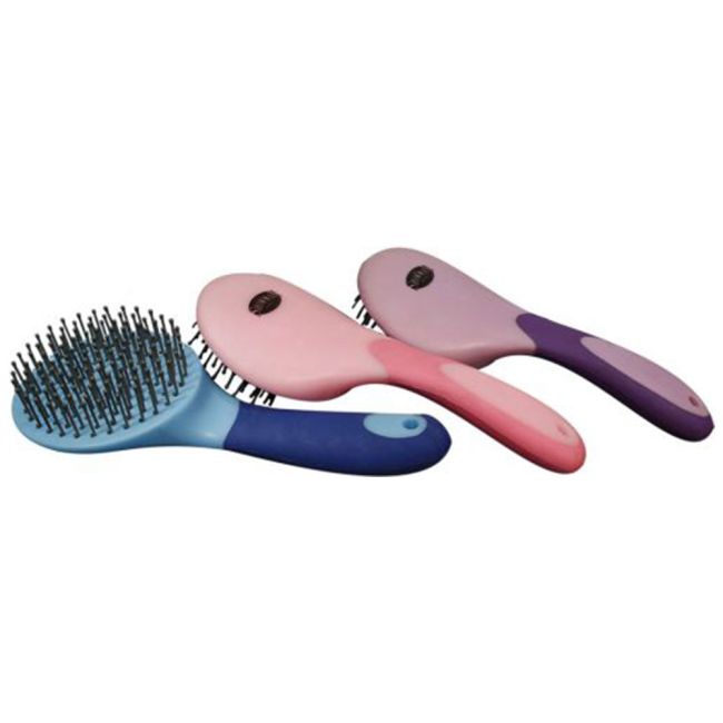 Showman soft touch handle mane and tail brush. Sold in lots of 6