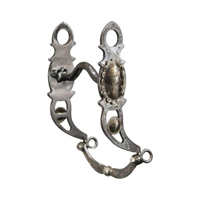 Showman Stainless Steel Pony Bit with Fully Engraved Silver and Conchos