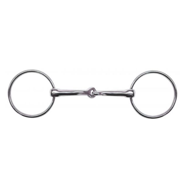 Showman chrome plated o-ring bit with 3.25" ring cheeks