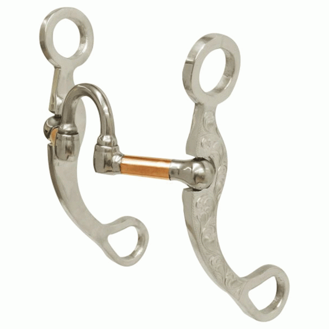 Showman Medium swivel port mouth bit with copper rollers