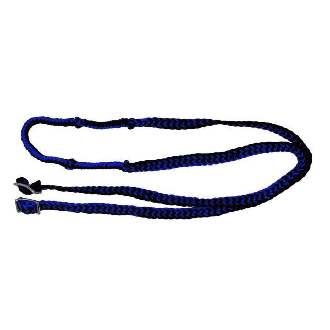 Showman 7' Braided Nylon Barrel Reins with Easy Grip Knots #2