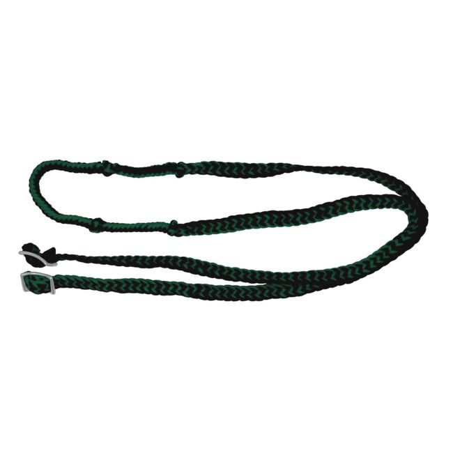 Showman 7' Braided Nylon Barrel Reins with Easy Grip Knots #3